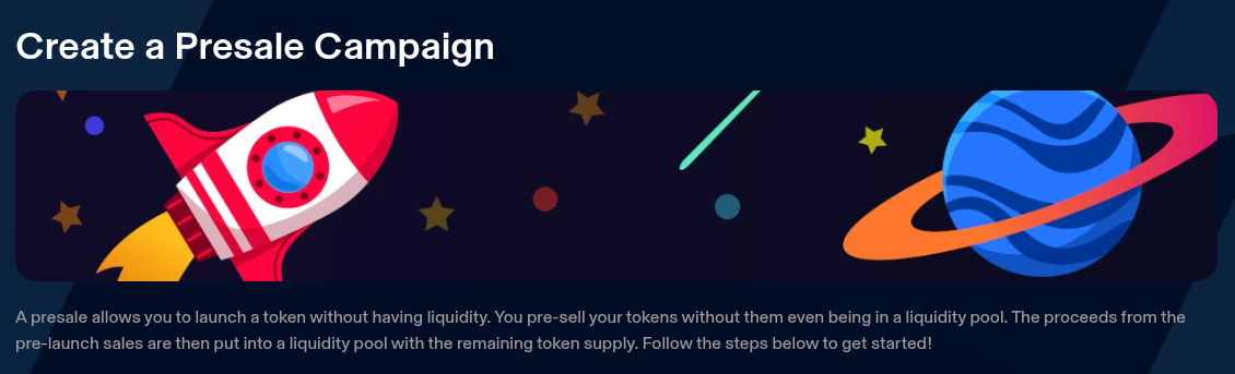 Create Presale Page